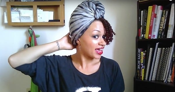 The overnight method to wrap your hair in scarf