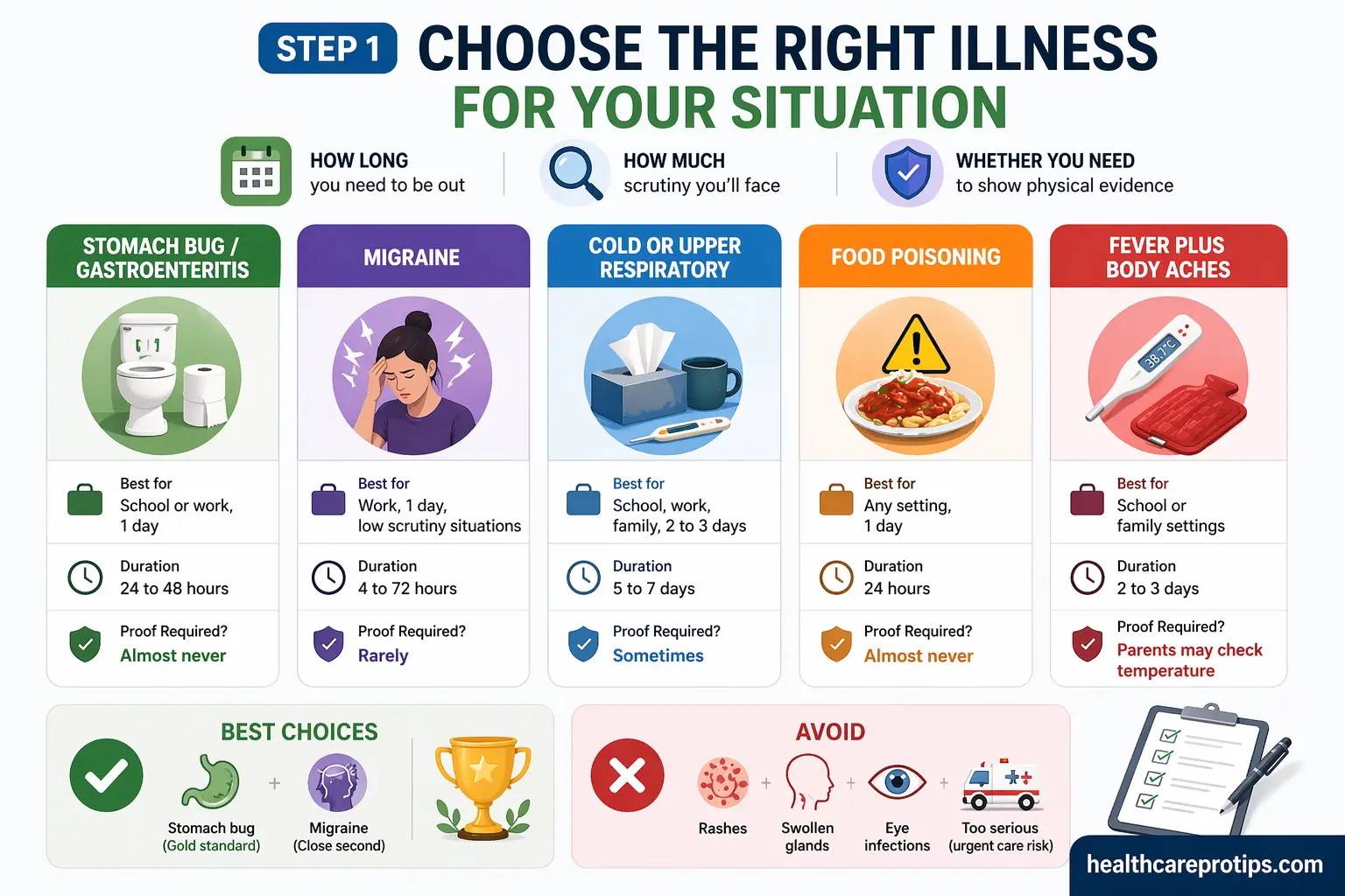 Choose the Right Illness for Your Situation